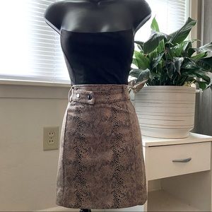 Haute Monde Snakeskin Mini Skirt